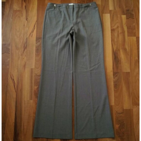 New York & Company® Unlined Stretch Sraight Wide Leg Dress Pants Size 10 Tall - Picture 1 of 14